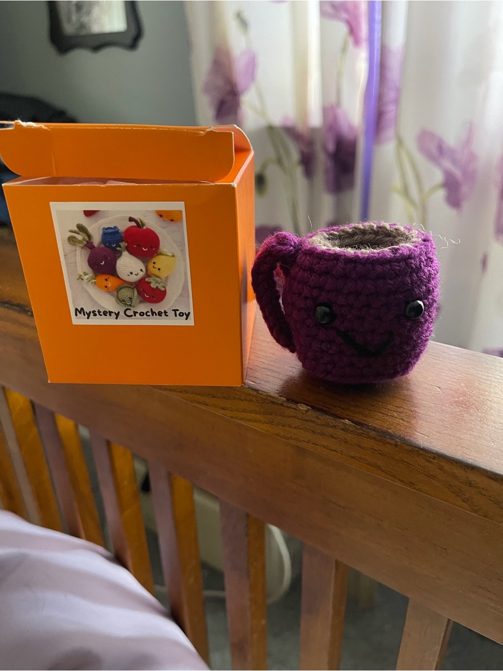 Handmade Purple Crochet Cup Toy - Mystery Crochet Toy